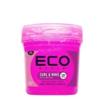 Eco Style Styling Gel Curl & Wave 236ml, gel para definir rizos y controlar el frizz.