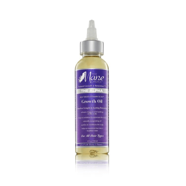 Aceite capilar The Mane Choice The Alpha Multi-Vitamin Scalp Nourishing Growth Oil en envase de 118 ml para promover el crecimiento y fortalecer el cabello