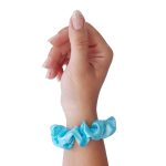 Soulta Scrunchie de Satén Aguamarina