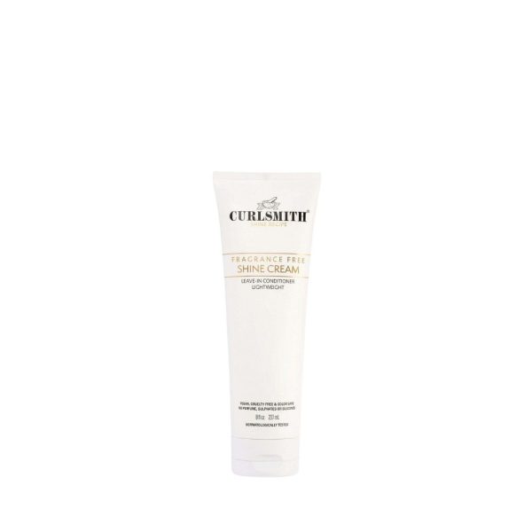 Crema hidratante Curlsmith Shine Recipes Cream 237ml en envase ecológico, ideal para cabello rizado y ondulado, sin sulfatos ni siliconas.