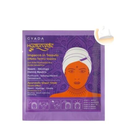 Gyada Cabello Hyalurvedic Impacco Ayurvedico In Tessuto Purificante Neem, Moringa, Hennè Neutro 60ml