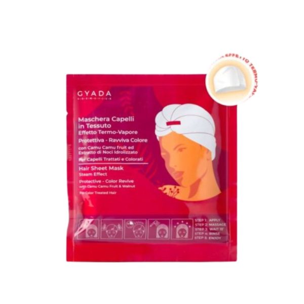 Gyada Cabello Maschera In Tessuto Effetto Termo-Vapore - Protettiva E Ravviva Colore - Imagen 1