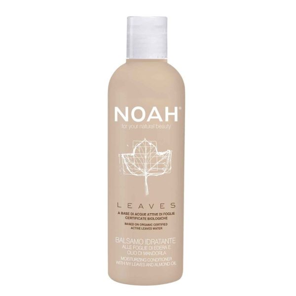 Acondicionador hidratante con extracto de hiedra y aceite de almendras para cabello suave y sin frizz.