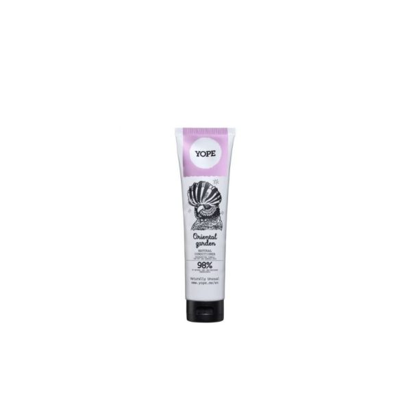 Acondicionador Yope Oriental Garden en envase de 170ml con diseño floral y tapa dosificadora.