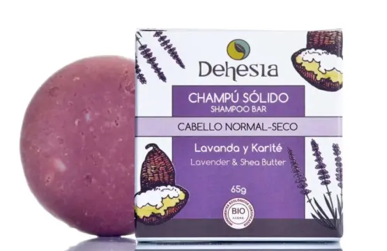 Dehesia Champú Sólido BIO Cabello Seco-Normal con Lavanda y Karité 65g