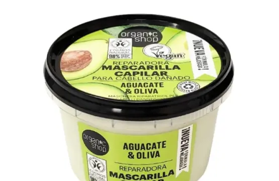 Organic Shop Mascarilla Capilar Reparadora Cabello Dañado con Aguacate y Oliva 250ml