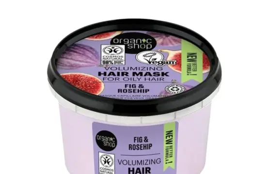 Organic Shop Mascarilla Capilar Voluminizadora Cabello Graso con Higo y Escaramujo 250ml