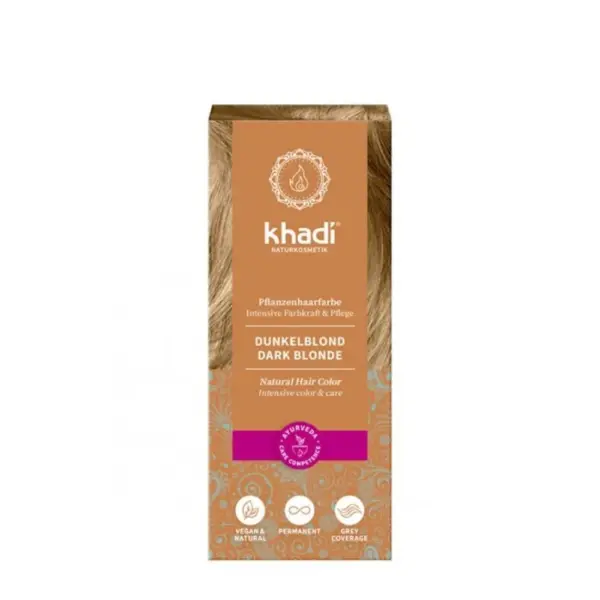 Khadi Henna Bio Rubio Oscuro Ceniza 100g - Imagen 1