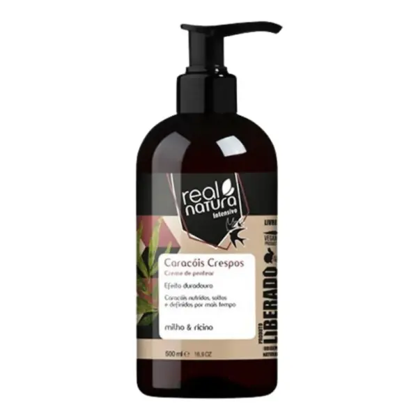 Real Natura Caracóis Crespos Creme de Pentear 500ml - Imagen 1