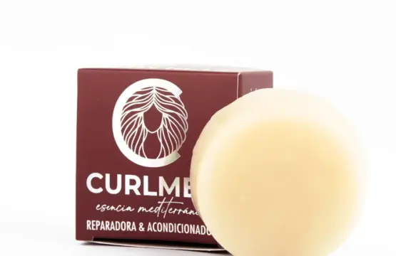 Mascarilla sólida de proteínas reparadora CurlMed 50g para todo tipo de cabello, natural, sin sulfatos y apta método Curly