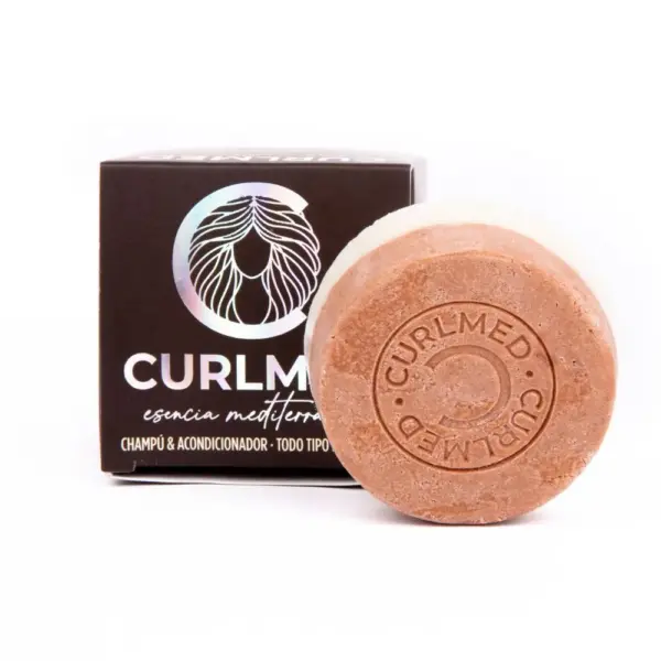 CurlMed Champú + Acondicionador Sólido Todo Tipo Cabellos 70g - Imagen 1