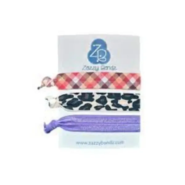 Zazzy Bandz Cintas Cuadrados-Leopardo-Morado - Imagen 1
