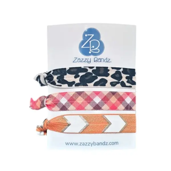 Zazzy Bandz Cintas Leopardo-Cuadrados-Naranja - Imagen 1
