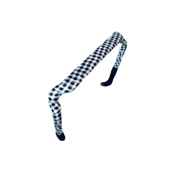 Zazzy Bandz Original Fit Wrapped Gingham in White and Black - Imagen 1