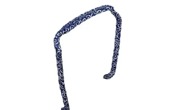 Zazzy Bandz Original Fit Wrapped Silver Swirls On Blue