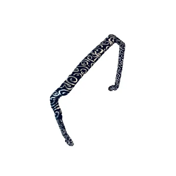 Zazzy Bandz Slim Relaxed Fit Wrapped Swirls Of Silver And Black - Imagen 1