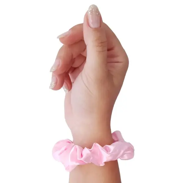 Soulta Scrunchie de Satén Rosa Pastel - Imagen 1