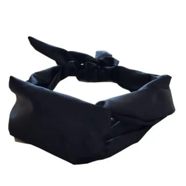 Soulta Turbante de Satén Negro - Imagen 1