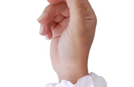 Soulta Scrunchie de Satén Blanco