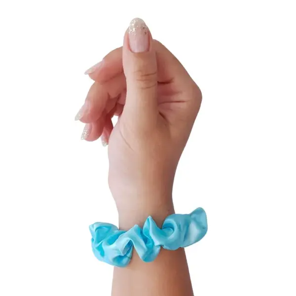 Soulta Scrunchie de Satén Aguamarina - Imagen 1