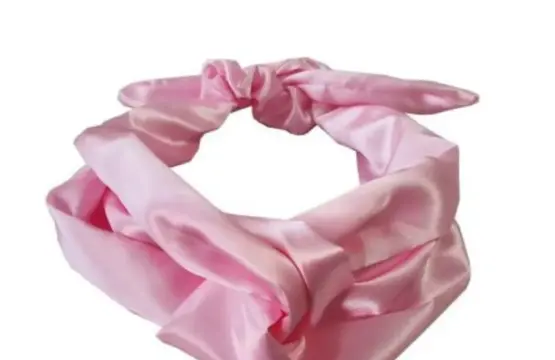 Soulta Turbante de Satén Rosa Bebé