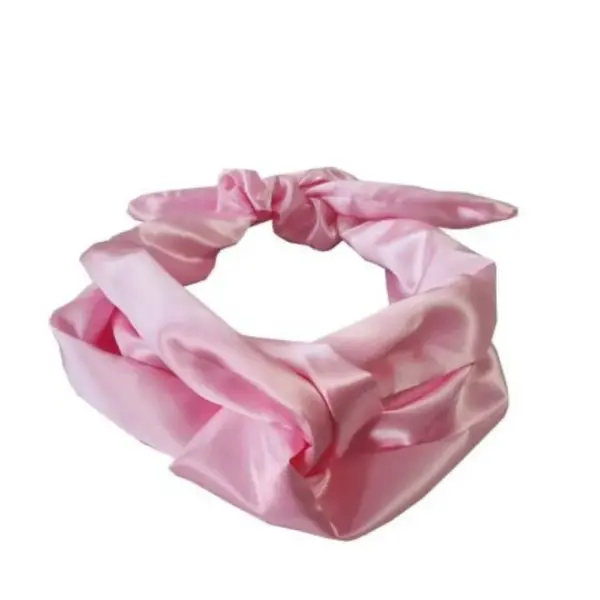 Soulta Turbante de Satén Rosa Bebé - Imagen 1