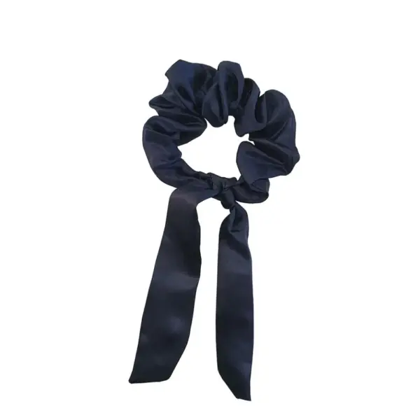 Soulta Scrunchie Azul Marino con Lazo - Imagen 1