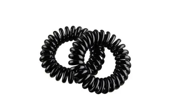 Gomas Espiral Mediana 45mm Negra Pack 2uds