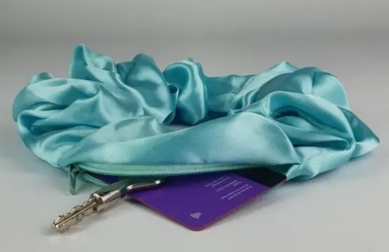 Soulta Scrunchie Secret de Satén Aguamarina