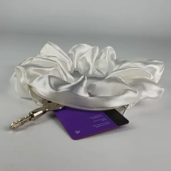 Soulta Scrunchie Secret de Satén Blanca - Imagen 1