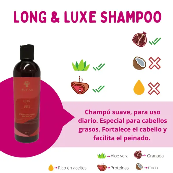 AS I AM Long and Luxe Strengthening Shampoo 355ml - Imagen 2