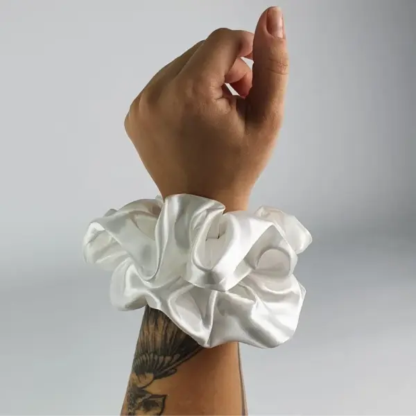Soulta Scrunchie Secret de Satén Blanca - Imagen 4