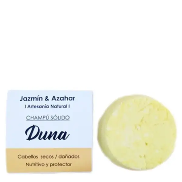 Jazmín and Azahar Champú Sólido Duna Para Cabellos Secos Dañados 100g - Imagen 1