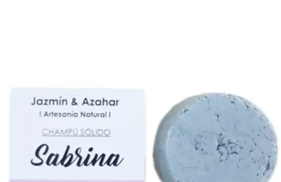 Jazmín and Azahar Champú Sólido Sabrina Para Cabellos secos, Rizados y Encrespados 100g