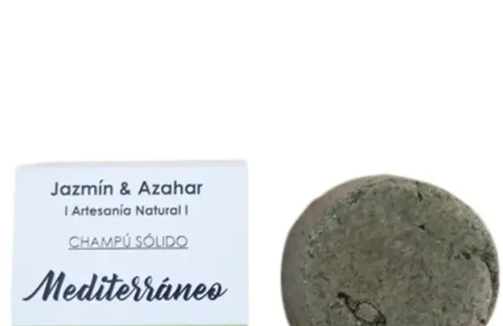 Jazmín and Azahar Champú Sólido Mediterráneo, Anticaída y Fortalecedor 100g