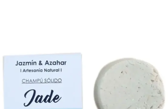 Jazmín and Azahar Champú Sólido Jade Para Cabellos Grasos y Finos 100g
