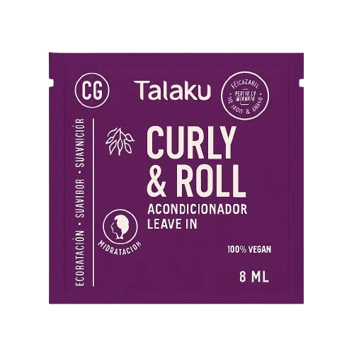 Muestra Curly Friendly Acondicionador + Leave-in Curly y Roll Talaku 8ml