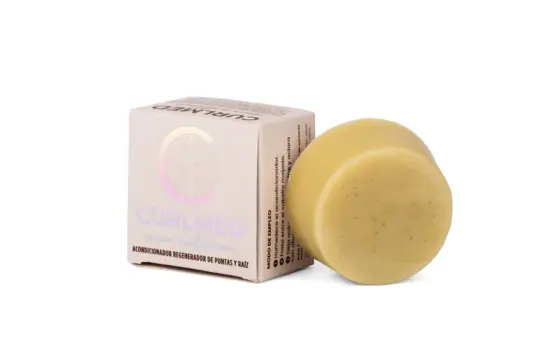 CurlMed Acondicionador Sólido Regenerador Puntas y Raíz Té Matcha 80g
