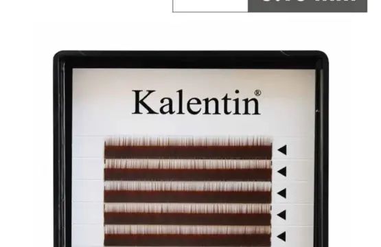 Kalentin Extensión de Cejas De Curva Abierta Marrón 6mm