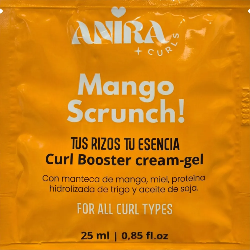 Muestra Anira Curls Mango Scrunch Booster Cream Gel 25ml Muestra Anira Curls Mango Scrunch Booster Cream Gel 25ml