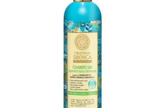Natura Sibérica Oblepikha Champú Sin Sulfatos con Hidrolato de Espino Amarillo Orgánico Rizos Definidos 400ml